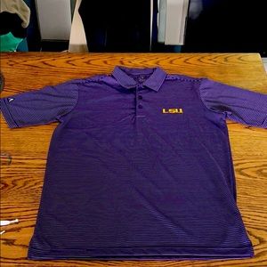 Antigua Brand LSU Polo Shirt, Medium